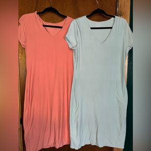 No boundaries blue and pink dress